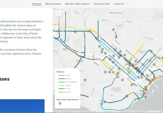 Santa Barbara Interactive Bike Network Map City Of Santa Barbara Interactive Bike Map .webp