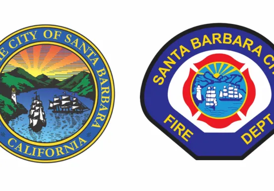 City of Santa Barbara Seal and Santa Barbara City Fire Dept Badge