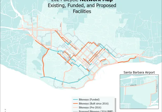 Map of Funded Bike Network Infrastructure