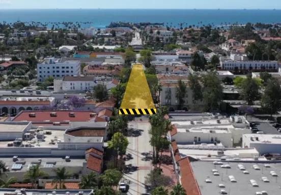 500 Block of State Street highlighted with the view of the ocean