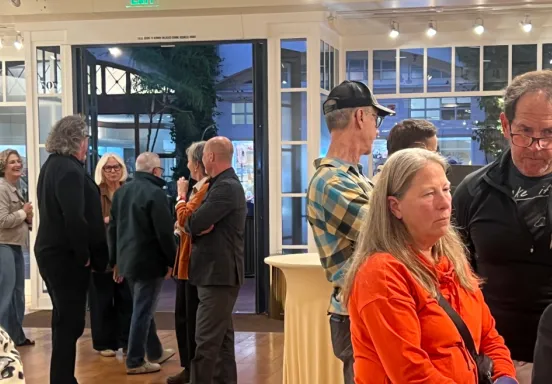 Crowd at the Paseo Nuevo Redevelopment Open House on October 15, 2025.