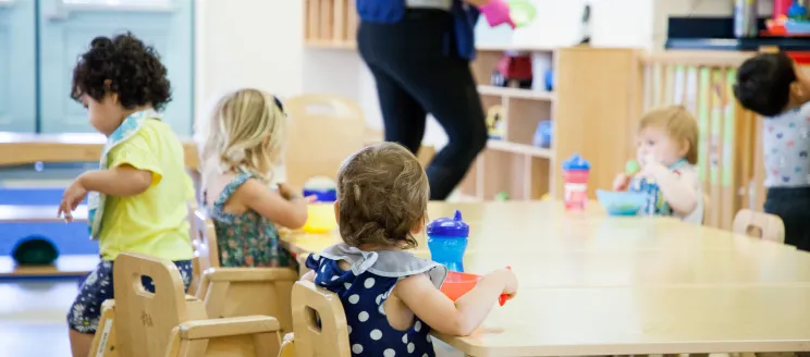 This image shows young children in a daycare setting to represent Community Development funding