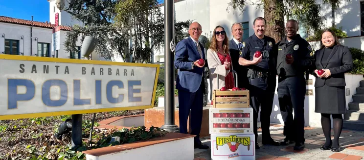 Donation of Apples to SBPD 