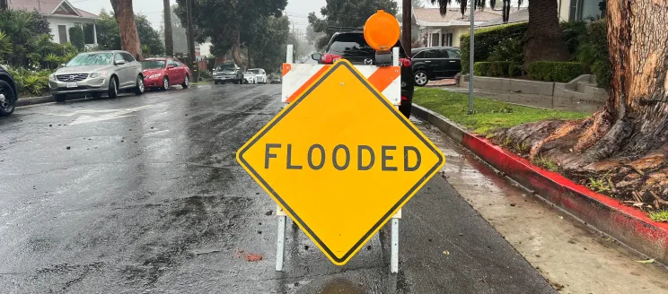 "Flooded street sign"