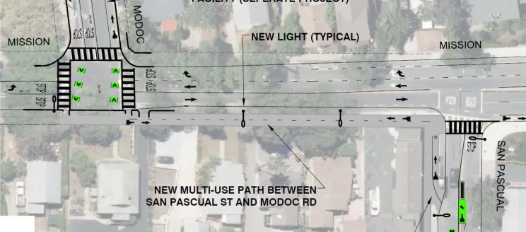 Map of Construction Area for the Westside Community Paseos Project on January 26, 2023