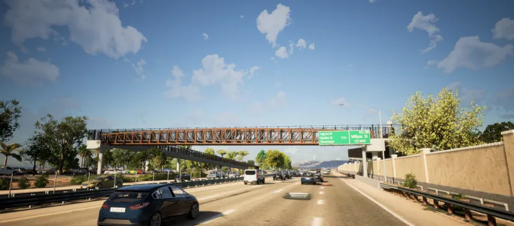 Rendering of potential pedestrian and bicycle U.S. Highway 101 overcrossing