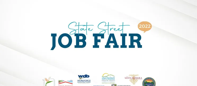 Image reads "State Street Job Fair" with the logos and seals of the sponsors at the bottom of the page