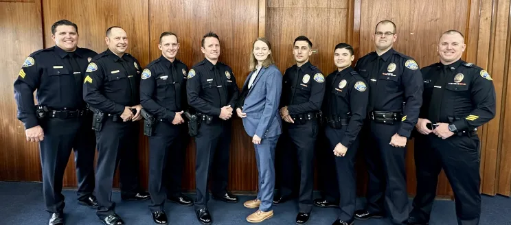 Photo of nine SBPD Officers