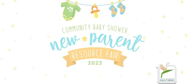 Text reads "new parent resource fair" with a design of a mobile