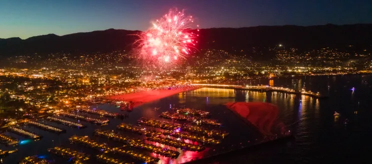 Fireworks over West Beach