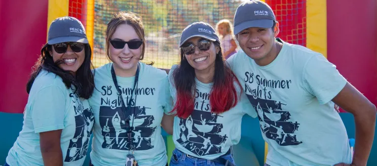 Teens at Sumer Nights program gather for a photo