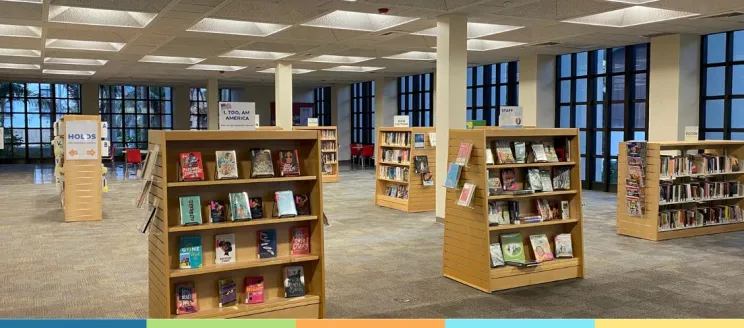 bookshelves on mail level