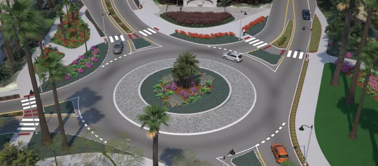 Rendering of the proposed roundabout project