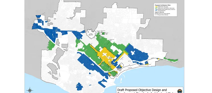 Draft Proposed Objective Design and Development Standards Architectural Styles Map