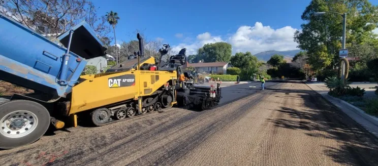 Image of a Street Paver on the road