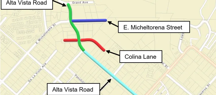 Paving Area Map - Alta Vista Road 