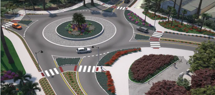 Cabrillo-Los Patos Roundabout Construction -Artist Rendering
