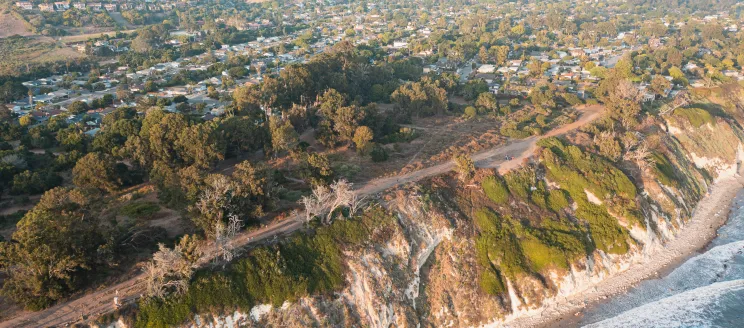 An aerial view of Douglas Family Preserve