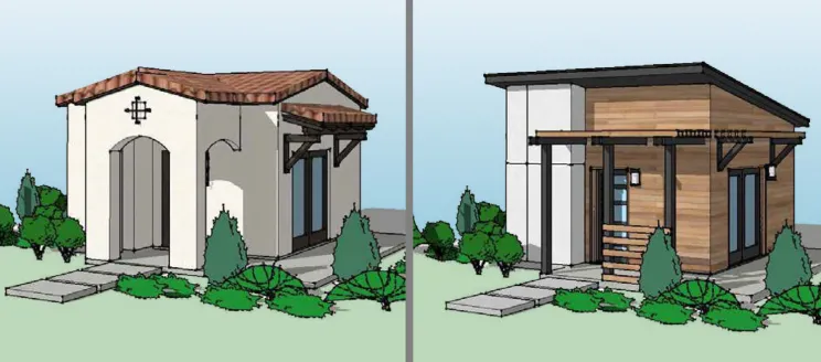 two sketched examples of possible preapproved ADUs