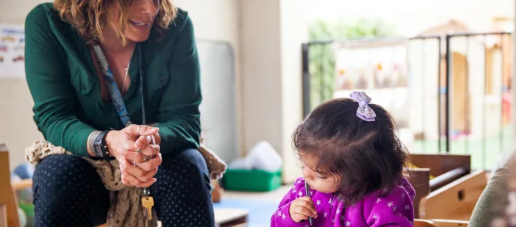 Community Needs Survey photo of a teacher and student to represent one of the many needs