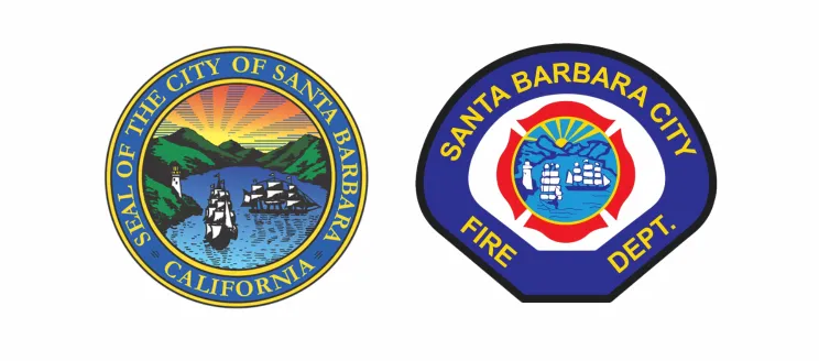 City of Santa Barbara Seal and Santa Barbara City Fire Dept Badge