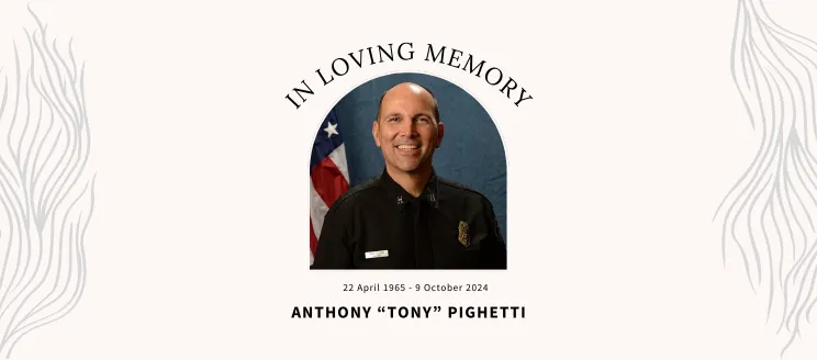 In loving memory 22 April 1965 - 9 October 2024 ANTHONY “TONY” PIGHETTI