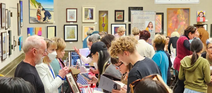 Attendees browsing at the SBPL Local Author Book Festival.