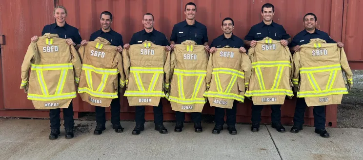 Santa Barbara City Fire Department gear issue to recruits.