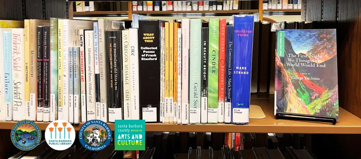 Books on a shelf, showcasing The First Night We Thought the World Would End Poems by George Yatchisin