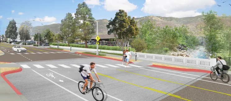 Rendering of the new De La Vina Street Bridge.