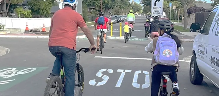 Biking with helmets