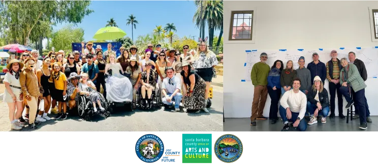 Business in Art Award Winners Group photos of the Grace FIsher Foundation and City of Santa Barbara's Arts Advisory Committee