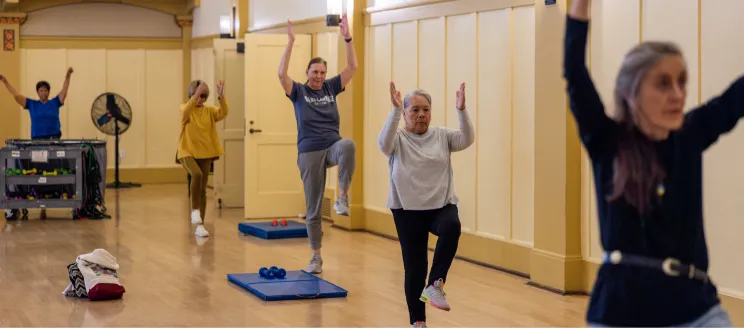 Participants of Stretch & Tone at the Carrillo Recreation Center