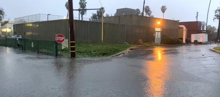Back Gate Flooded Next to RW Distribution Pump Station