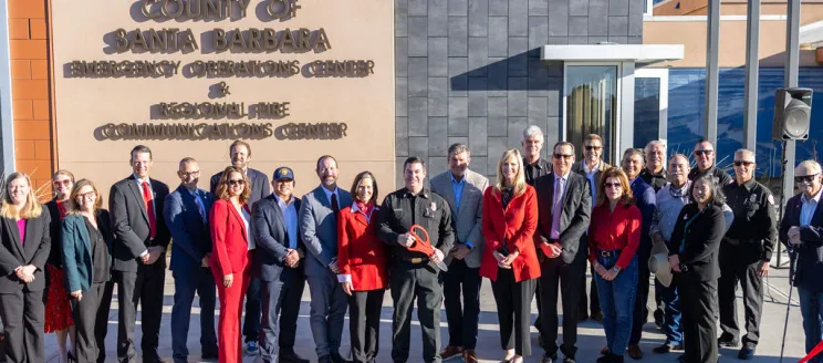 Public officils and safety partners gathered for a ribbon cutting on December 9, 2025