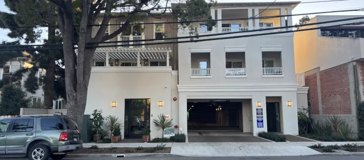 Street view of a multi-family residential building in Santa Barbara