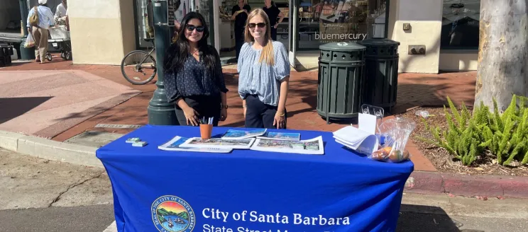 Staff members at State Street Master Plan Pop Up Event.