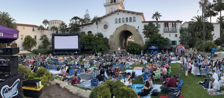 ee Summer Cinema at the Santa Image 2. Corazón del Pueblo artists at Barbara Courthouse Sunken Gardens.