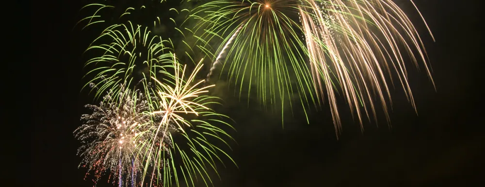 Fireworks explode