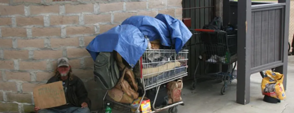 Homelessness - Person & Cart