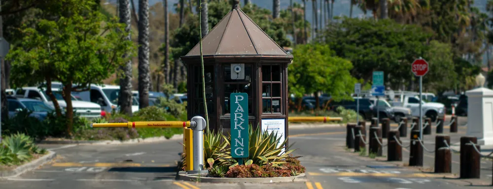 Parking kiosk at Harbor Main lot