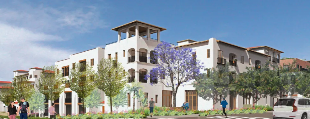 Rendering of a residential building from the State Street perspective