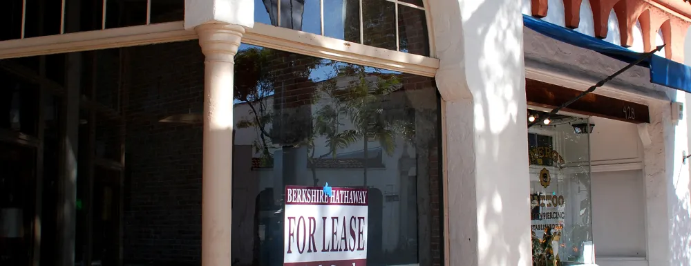 empty storefront for lease