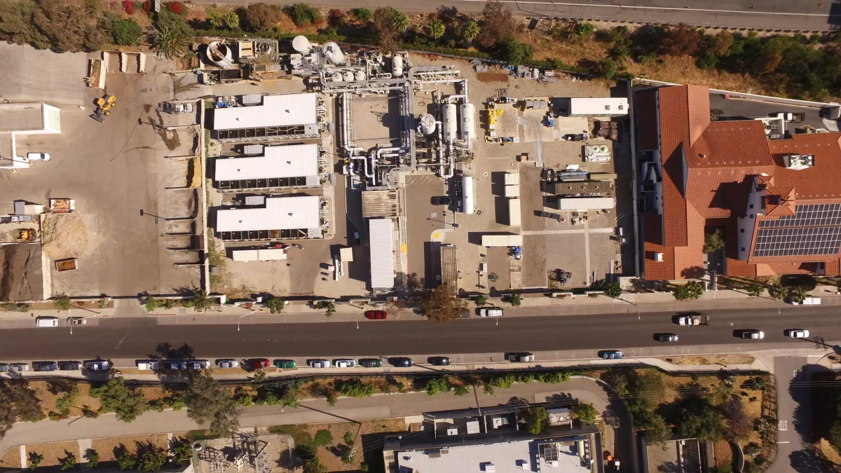 Aerial view of current desalination plant