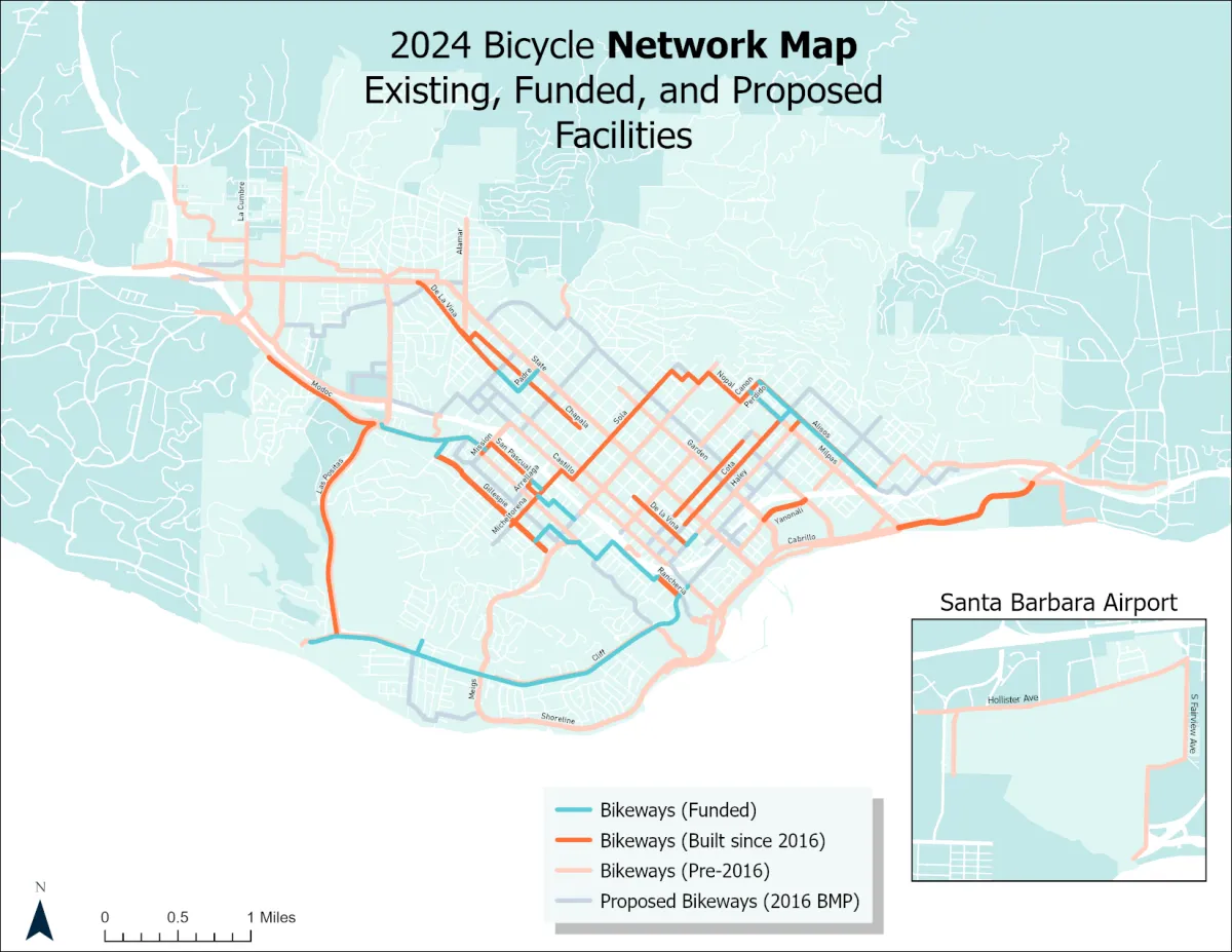 Map of Funded Bike Network Infrastructure