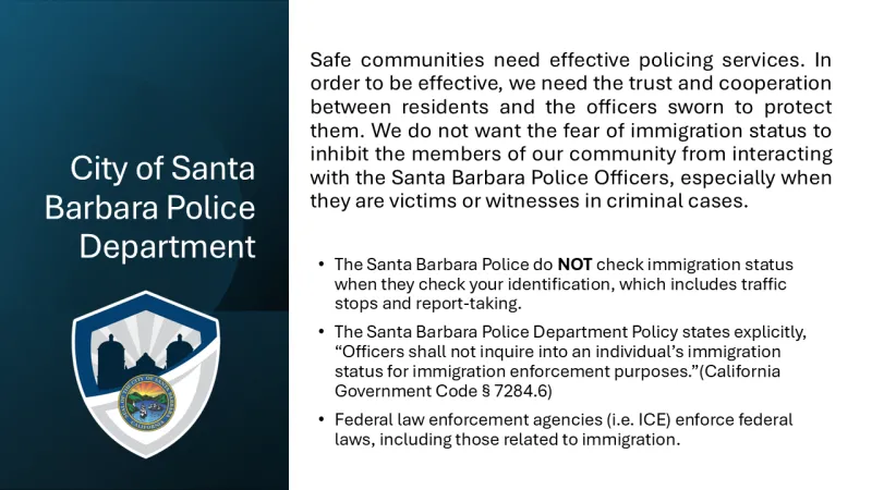 Police Department Immigration Fact Sheet