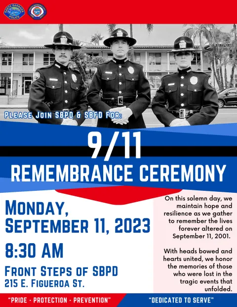 Flyer for 9/11 Ceremony