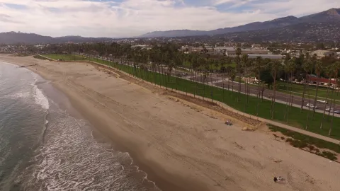 Aerial image of East Beach Habitat Restoration Project