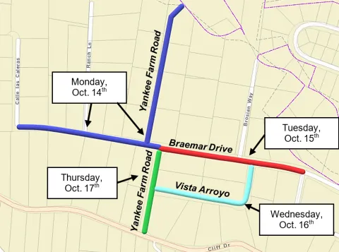 Paving Area Map 