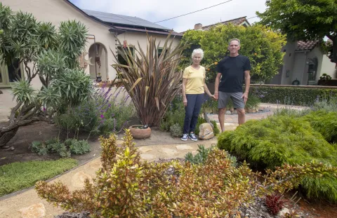 Photo of the 2025 Garden Contest Winner in their garden